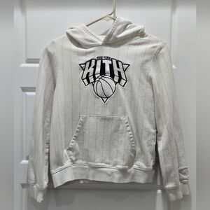 KITH NEW YORK KNICKS NY PINSTRIPE WILLIAM III HOODIE SANDRIFT BOYS XL 14/16